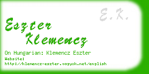 eszter klemencz business card